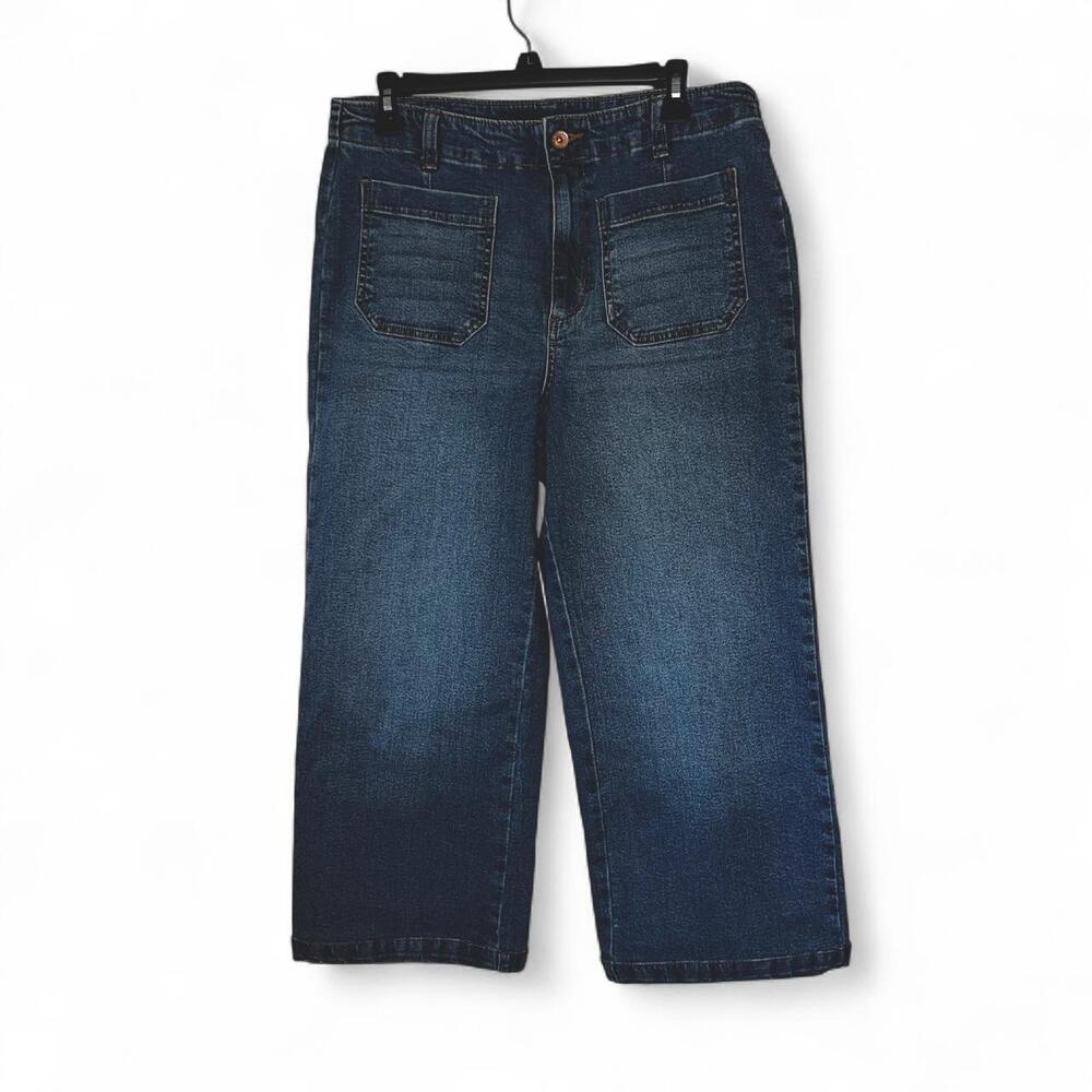 Sanctuary Supernova CropWide Leg - blue denim jeans size 30” (size 10)